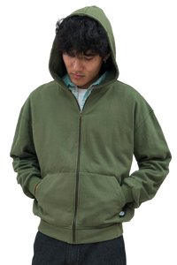 Green Zip-Up Hoodie