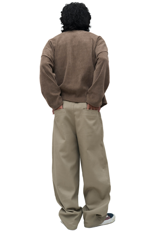 Light Brown Pleated Pants