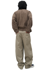 Light Brown Pleated Pants