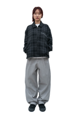 Grey Pleated Pant