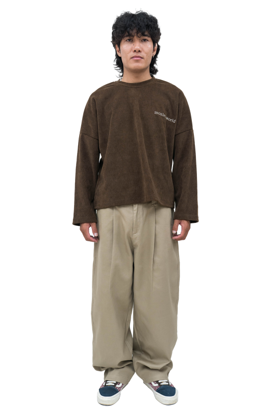 Light Brown Pleated Pants