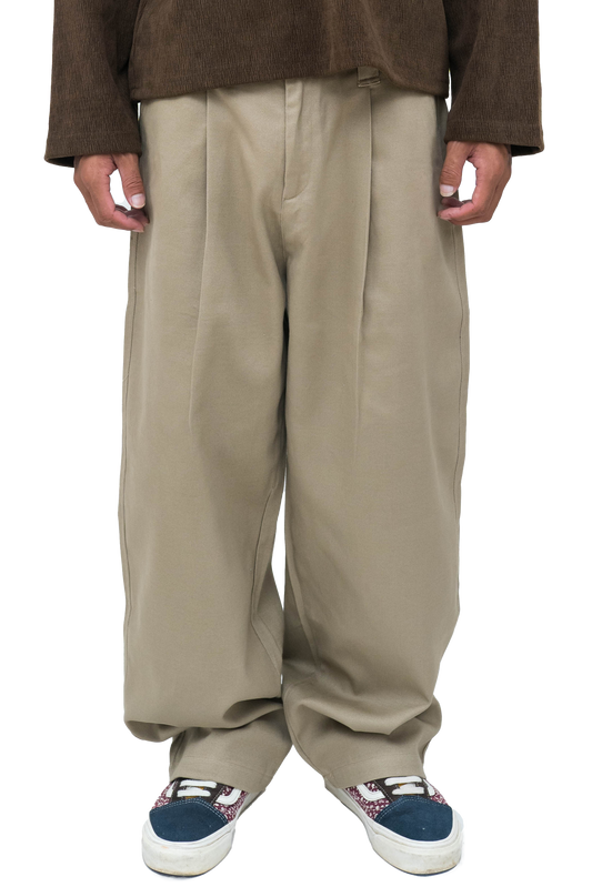 Light Brown Pleated Pants