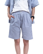 Sky Blue Cotton Shorts