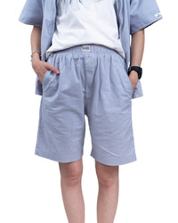 Sky Blue Cotton Shorts